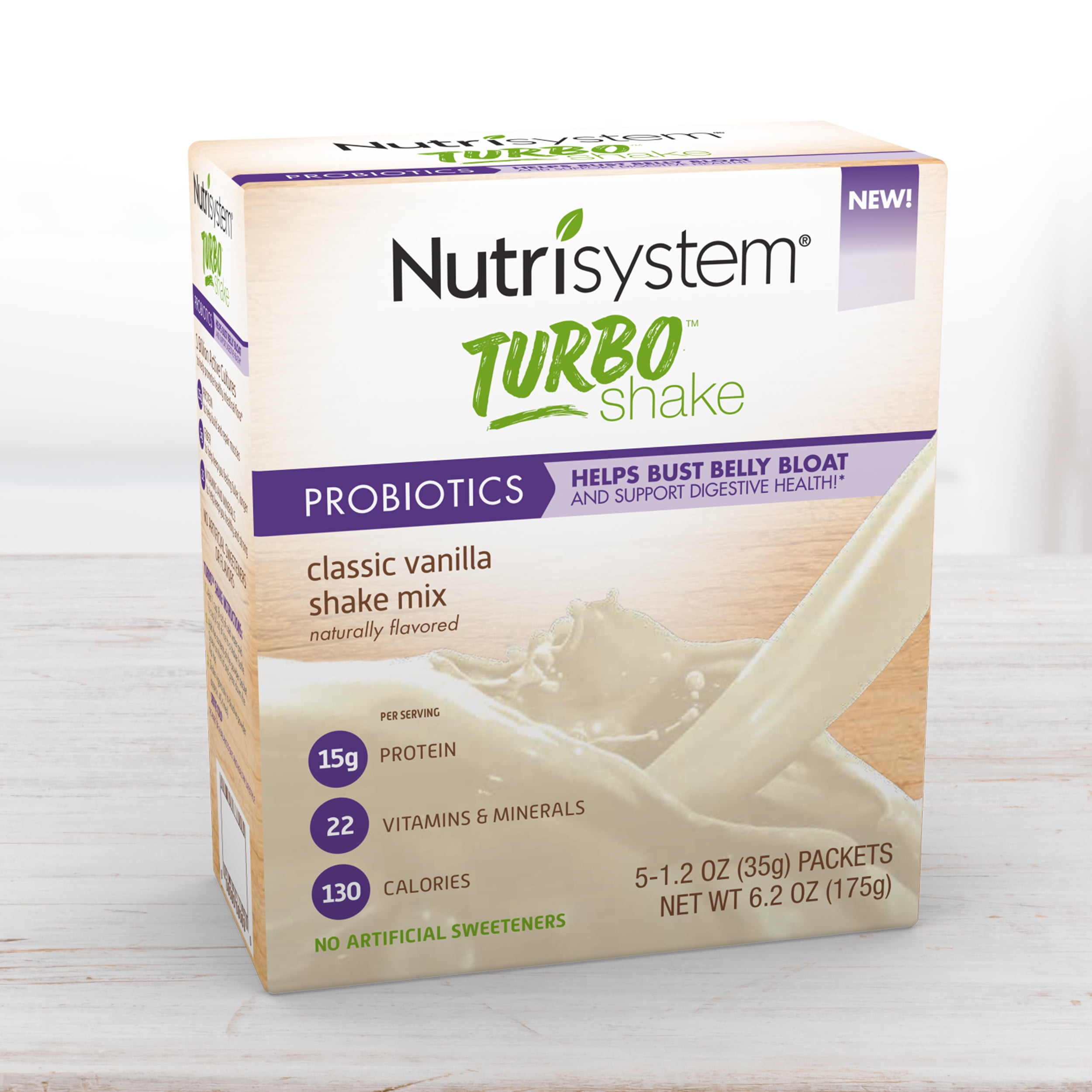 Nutrisystem Turbo Shake Mix, Vanilla,1.2 Oz, 5 Ct - Walmart.com