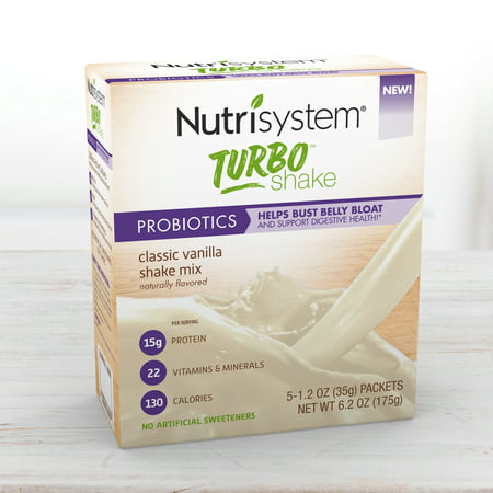 Nutrisystem Turbo Vanilla Shake Mix, 1.2 Oz, 5 Ct