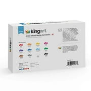 KINGART Mixed Media Gel Stick Crayons, 12 Primary Colors