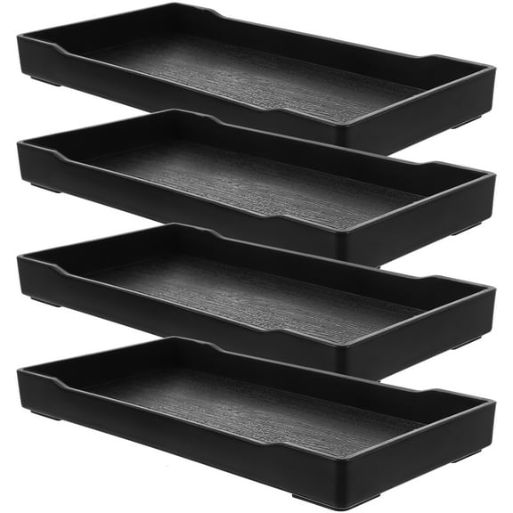 Koolleo 4pcs Bathroom Counter Tray Bathroom Vanity Tray Rectangular Storage Tray Towel Holder