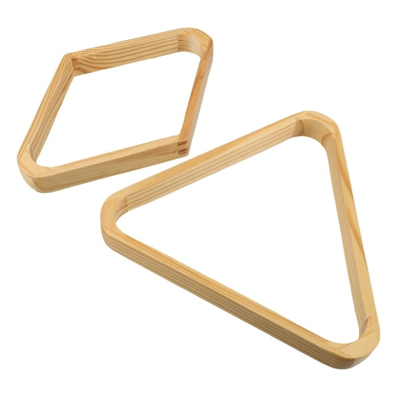 OULII 2 Pcs Billiard Rack Set Wooden Triangle for Pool Tables at Rooms with Portable Design