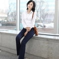 thumbnail image 2 of AMERTEER Chemise Slim à Manches Longues pour Femmes, Blouse Formelle, Salopette de Bureau Slim, 2 of 7