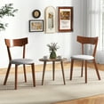 thumbnail image 4 of Costway Wooden Armless Dining Chair Set of 2 with Rubber Wood Legs Padded Seat Cushion, 4 of 8