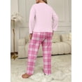 thumbnail image 2 of Musefolio Women Plus Size Casual Two-Piece Set - Long Sleeve Nightgown Set - Casual Clothing - Pullover Round Neck Fall/Winter Set 1X - 5X, 2 of 9