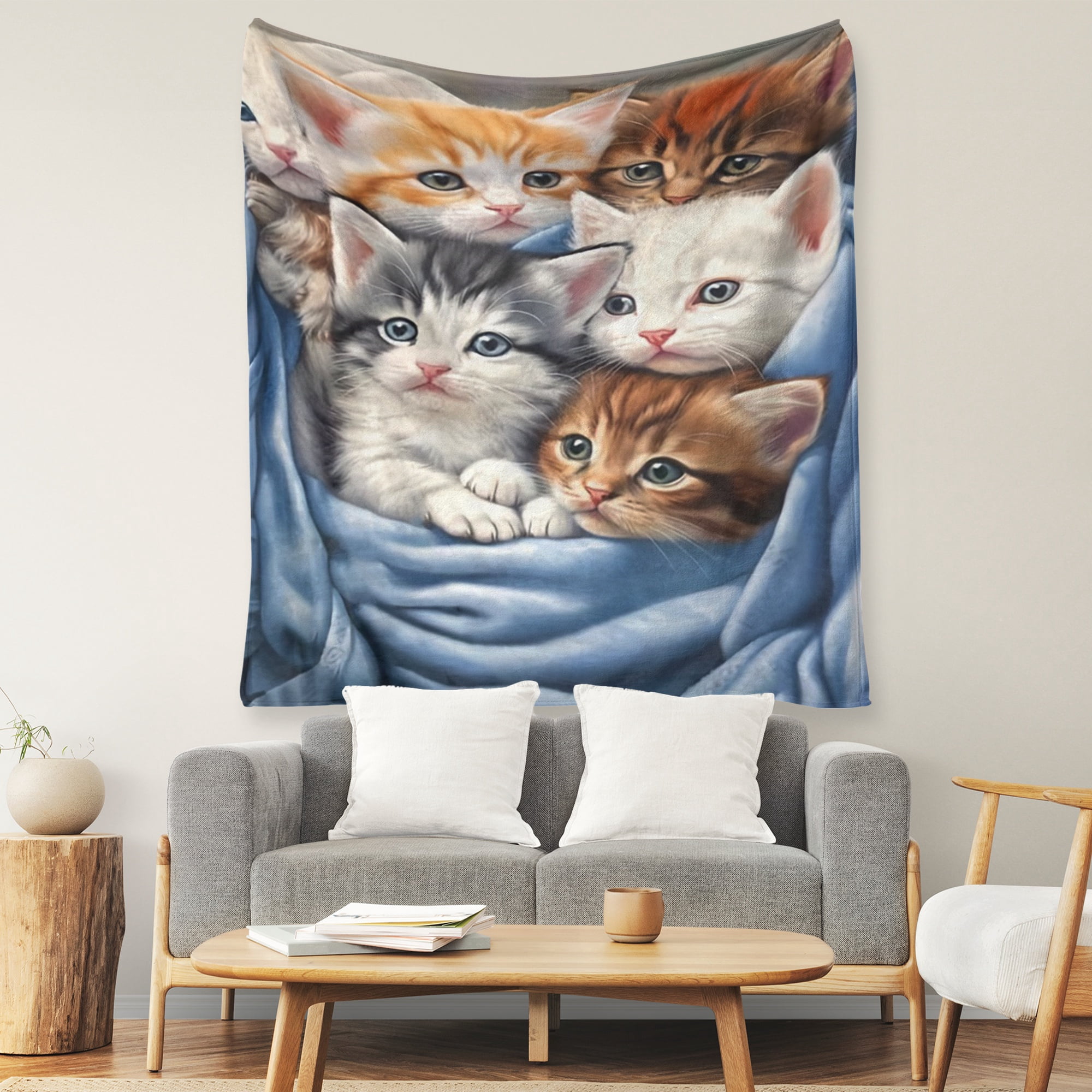 Fleece Blanket for Bed & Sofa - Soft Printed Throw Blanket, Fuzzy Blankets & Throws 50x60 Inches