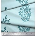 thumbnail image 3 of Soimoi Rayon Fabric Leaves & Floral Block Printed Craft Fabric by The Yard 56 Inch Wide, 3 of 3