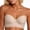 *Beige, variant on Women's Floral Jacquard Strapless Bra,Ladies' Non-Slip Supportive Bandeau Bra,Wedding Party Bralette for For Women,Black,Sizes 34C to 46C