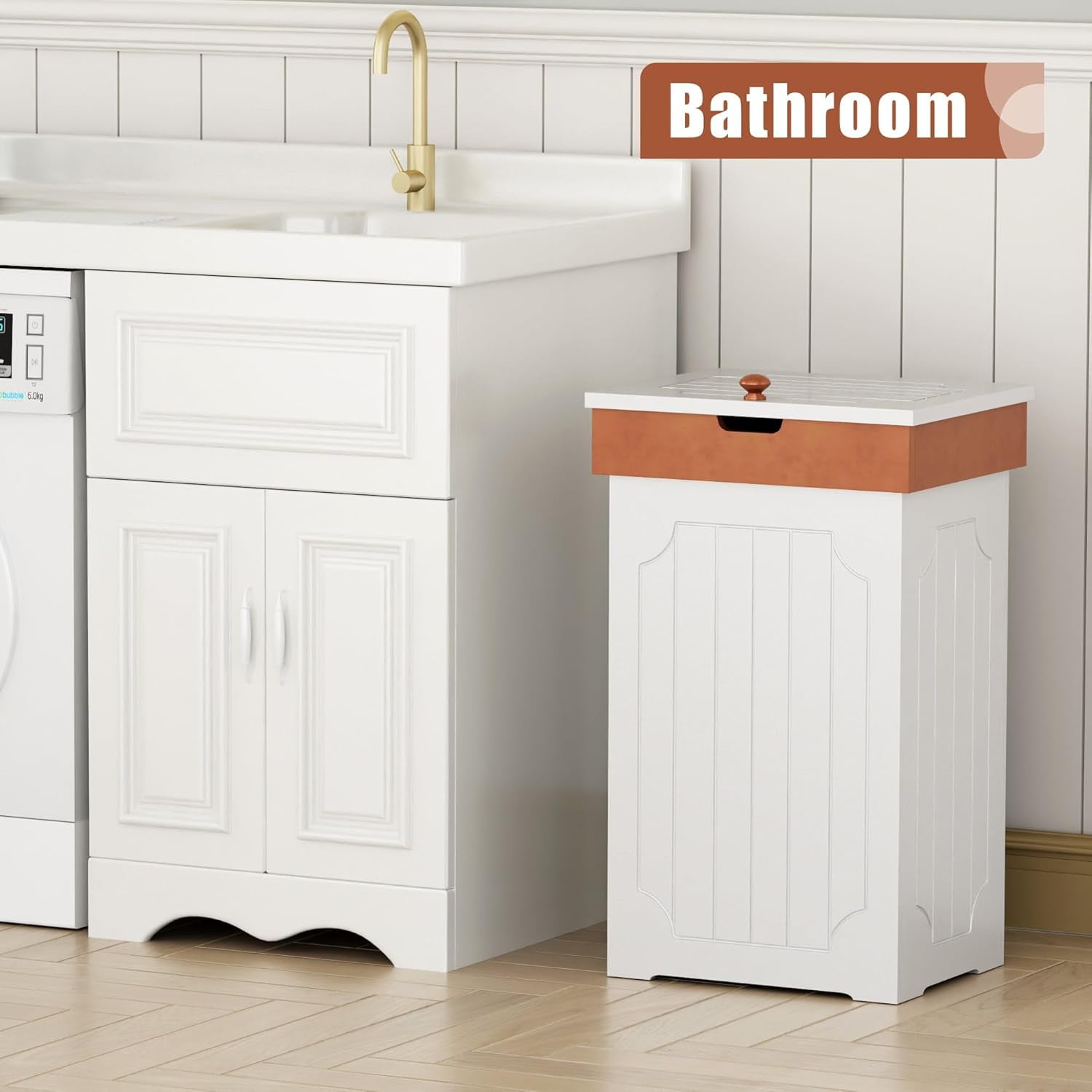 Kitchen Trash Can, Rectangle Waste Bin, 12l Swing Lid | Cuotas Sin Interés