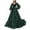 A-Green714, variant on Women's Sequin Ball Gown Long Puff Sleeve V Neck Tulle Maxi Dress Elegant Formal Evening Prom Wedding Party Dress