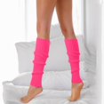 thumbnail image 2 of Socks for Women,Women Leg Warmers Neon Ribbed Leg Socks 80s 90s Style Wool Knitted Sock Sleeves Colorful Fashion Accessories,Womens Socks,Hot Pink,One Size, 2 of 4