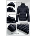 thumbnail image 5 of Chrisuno Women's Puffy Jackets Women Warm Puffer Jacket Quilted Lightweight Stand Collar Zip Up Alternative Down Winter Coat With Hidden Pockets Navy 3XL, 5 of 5