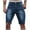 Blue, variant on Denim Shorts Men Stretch Skinny Jean Shorts for Men Zipper Elastic Slim Denim Shorts Black XL