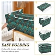 thumbnail image 2 of Yayeee Collapsible Cube Storage Bin with Lid Fabric Closet Decorative Basket with Handles, Green Art Abstract Pattern, 2 of 7