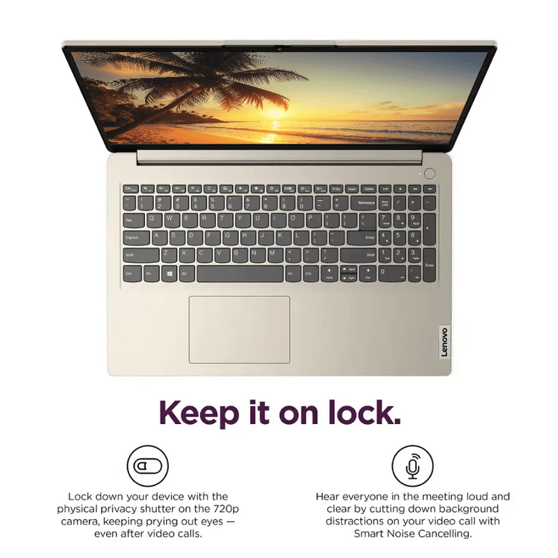 Lenovo Ideapad 15.6" LED Business and Student Laptop, AI Copilot, 36GB RAM 2TB SSD, Windows 11 Pro with 1 Year Microsoft 365, Intel Dual Core Processor, NLY Earphones, Sand