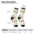 thumbnail image 2 of Bingfone Compression Socks for Women and Men Long Socks for Running Athletic Cycling Nurse- Strawberry Floral, 2 of 6