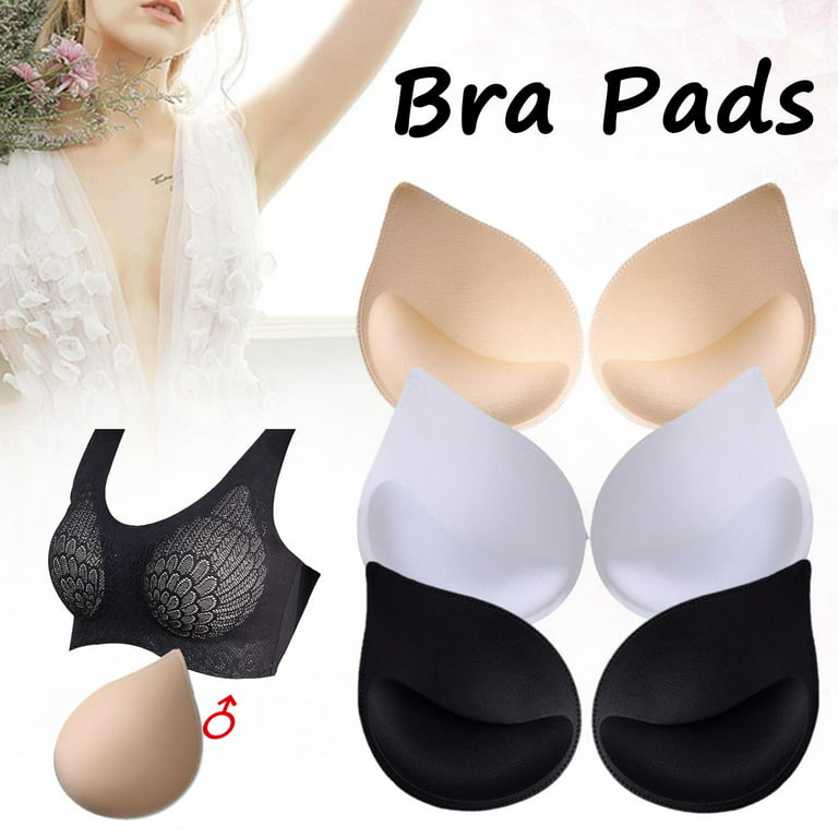 3 Pairs Bra Pad Inserts Push Up Inserts Bra Cups Replacement Breathable  Sponge Bra Pads for Women Sport Bra Swimsuit T7H7