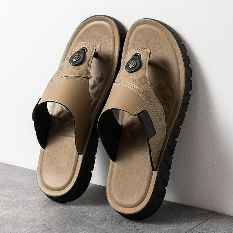 XIMIN Mens Orthopedic Sandals Adjustable Buckles Open Toe Summer