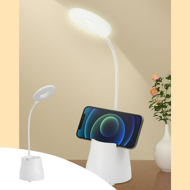 Liquidation! Nouvelle Lampe de Bureau LED, Lampe de Lecture Pliable Rechargeable, Réglage de la Température de Couleur en 3 Niveaux, Gradation Continue, Lampe de Bureau avec Téléphone et Stylo, Offre Quotidienne Liquidation 31