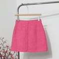 thumbnail image 4 of Ediodpoh Womens Skirts Tweed A Line Short Skirt High Waist Slim Fit Wrap Skirt Mini Skirts for Women Red L, 4 of 4
