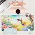 thumbnail image 4 of Large Gaming Mouse Pad for Desk, Watercolor Flying Hummingbird Desk Mat, Beautiful Garden Desk Pad, 31.5"x15.7" Extended Big Computer Keyboard Mouse Pad with Non-Slip Base and Stitched Edge, 4 of 6