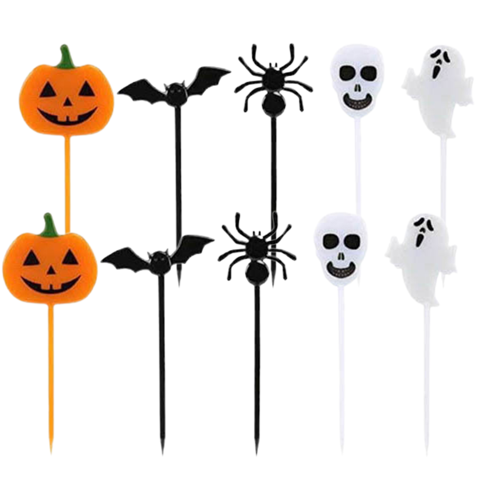 1 Set Halloween Plastic Picks Food Grade Plastic Fruit Picks Food Picks