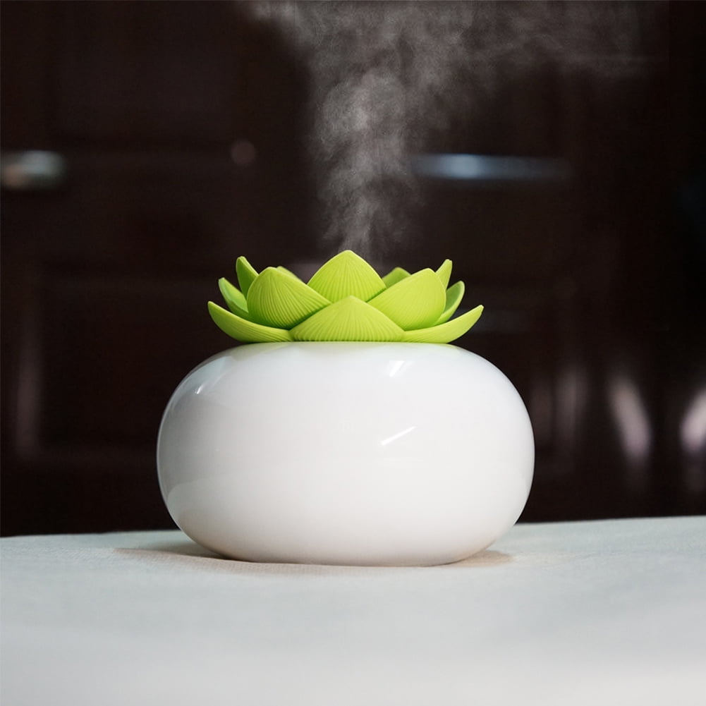 200ML Ceramic Ultrasonic Aroma Humidifier Air Diffuser Simplicity Lotus