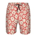 thumbnail image 4 of Naloa Beige Flowers Men's Beach Shorts, Surfing shorts, Swim trunks, Quick Dry Swim Trunks for Surfing Beach Fun - Medium, 4 of 9
