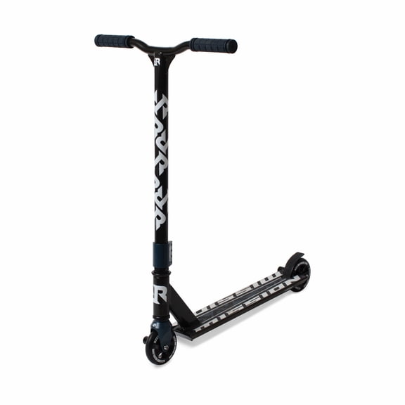 Riprail Mission Stunt Scooter Finished in Black/Blue with Alloy Deck, Alloy Core Wheels, ABEC-9 Bearings and 2 Pegs