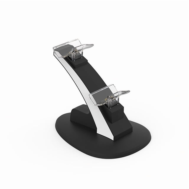 Portable Dual Charging Station for PS5 Controllers - Travel-Friendly Fast Charger Dock with Plane Mode Compatibility, LED Indicators, Anti-Slip Base | PS5 Accessories