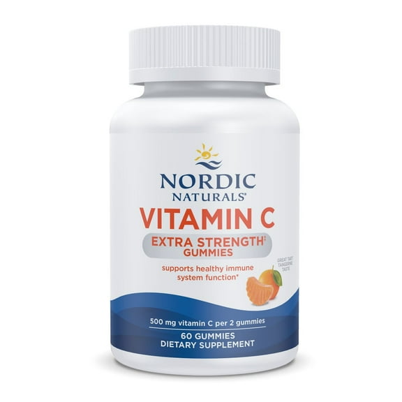 Nordic Naturals Extra Strength Vitamin C Gummies, Immune Support & Antioxidant Protection, 60 Count