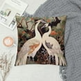 thumbnail image 2 of FUMJ  hrow Pillow Covers Asian Dancing Oriental Cranes Writing Vintage Geometric Pattern Decorative Pillow Case Home Decor Pillowcase for Sofa Couch, 2 of 5