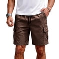 thumbnail image 2 of Lightweight Cargo Shorts for Men Relaxed fit Elastic Waist Athletic Shorts Stretchy Summer Casual Shorts with Pockets, 2XL, 2 of 8