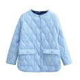 thumbnail image 4 of WCMZJ Quilted Lightweight Jackets for Women Winter 2024 Fashion Long Sleeve Button Down Jacket Casual Outerwear with Pocket Light Blue S, 4 of 5