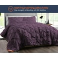 thumbnail image 2 of SKP Plus Comforter Pinch Plum 300 GSM Plush Siliconized Microfiber Fill Duvet Insert Box Stiched Quilted Fluffy Soft 600 TC Egyptian Cotton Shell with Piping & Pillowcases, 2 of 8