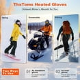 thumbnail image 3 of ThxToms Heated Glove Liners for Men Women, Rechargeable Battery Heated Gloves for Arthritis Hands, Ultrathin Soft Winter Gloves with Unique Heated System for Ski, Hiking Winter Sport,Touch Screen, 3 of 8