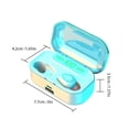 thumbnail image 2 of Auriculares con control táctil Bluetooth 5.0 con estuche cargador, blanco, oreja doble, pantalla digital, carga inalámbrica Vogacara EL3395-06B, 2 of 2