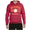 thumbnail image 2 of Wild Bobby City of San Francisco Baseball Fantasy Fan Sports Unisex Hoodie Sweatshirt, Vintage Heather Red, Medium, 2 of 6