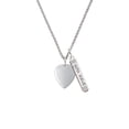 thumbnail image 2 of Delight Jewelry Silvertone Large Guitar Pick Silvertone Live the Life You Have Imagined Bar Charm Necklace, 23", 2 of 4