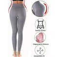 thumbnail image 6 of Classic Women's Basic Soild Yoga Pants High Waist Compression Skinny Tights Activewear Gym Running Workout Exercise Fitness Tights Sports Leggings, 6 of 7