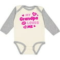 thumbnail image 3 of Inktastic My Grandpa Loves Me with Hearts and Kiss Boys or Girls Long Sleeve Baby Bodysuit, 3 of 5