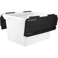 thumbnail image 3 of Storex Flip-Top Storage Tub / Frost White (4 units/pack), 3 of 6