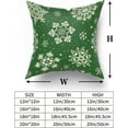 thumbnail image 6 of Green Christmas Pillow Covers 20x20 Set of 2 Xmas Snowflakes Snow Holiday Decoration Print Decorative Outdoor Pillowcases Seasonal Winter Gift Farmhouse Throw Cushion Case Decor for Couch Sofa Bed, 6 of 6