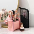 thumbnail image 2 of 1 pc Tripod cosmetic bag for women clear zipper Makeup Bag Trave Black onesize, 2 of 5