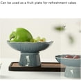 thumbnail image 4 of Frutero de cerámica, frutero con pedestal, frutero de mesa para interiores, frutero de cocina, frutero de gran capacidad, cerámica apta para alimentos, base estable, ideal para dormitorio,, 4 of 9
