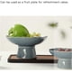 thumbnail image 4 of Frutero de cerámica, frutero con pedestal, frutero de mesa para interiores, frutero de cocina, frutero de gran capacidad, cerámica apta para alimentos, base estable, ideal para dormitorio,, 4 of 9
