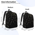 thumbnail image 2 of Disketp Star Silver Glitter Mochila de Lona Estampada, Mochila Escolar de Viaje Ligera para Estudiantes y Portátil-Small, 2 of 5