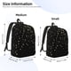thumbnail image 2 of Disketp Star Silver Glitter Mochila de Lona Estampada, Mochila Escolar de Viaje Ligera para Estudiantes y Portátil-Small, 2 of 5
