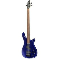Rogue LX200BF fretless Maple Neck, Rosewood Fingerboard Electric Bass Guitars, Metallic Blue