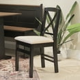 thumbnail image 2 of Linon Ervin Wood X Back Set of Two Dining Chairs in Black, 2 of 15