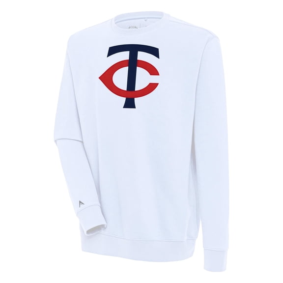 Men's Antigua  White Minnesota Twins Victory Pullover Sweatshirt